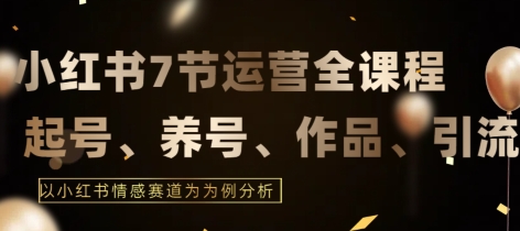 7节小红书运营实战全教程，结合最新情感赛道，打通小红书运营全流程【揭秘】-优知网