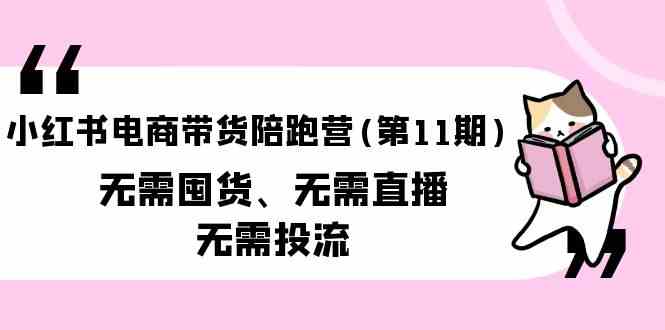 小红书电商带货陪跑营(第11期)无需囤货、无需直播、无需投流-优知网