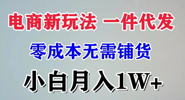 电子商务新模式 一件代发,零成本不用进货，新手月入1W-优知网