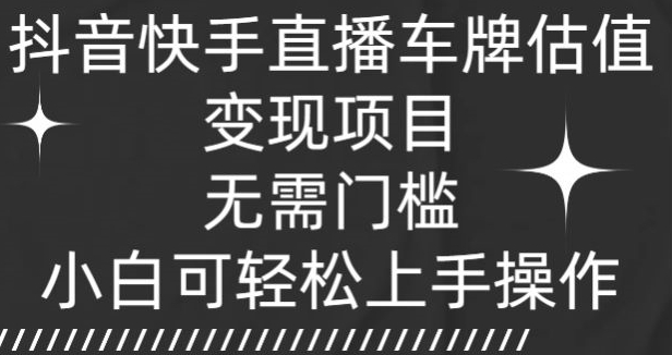 抖音和快手直播间车牌号公司估值转现新项目，不用门坎，小白可快速上手实际操作-优知网