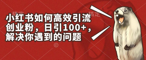 小红书的如何有效引流方法自主创业粉，日引100 ，解决你遇到的困难【揭密】-优知网