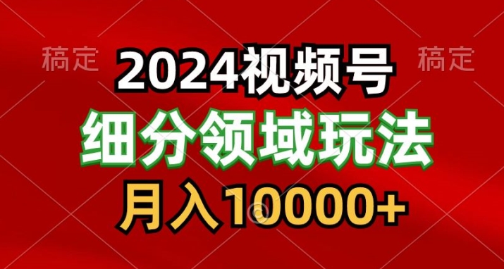 2024视频号分成计划细分领域爆款搬运玩法，每天5分钟，月入1W+-优知网