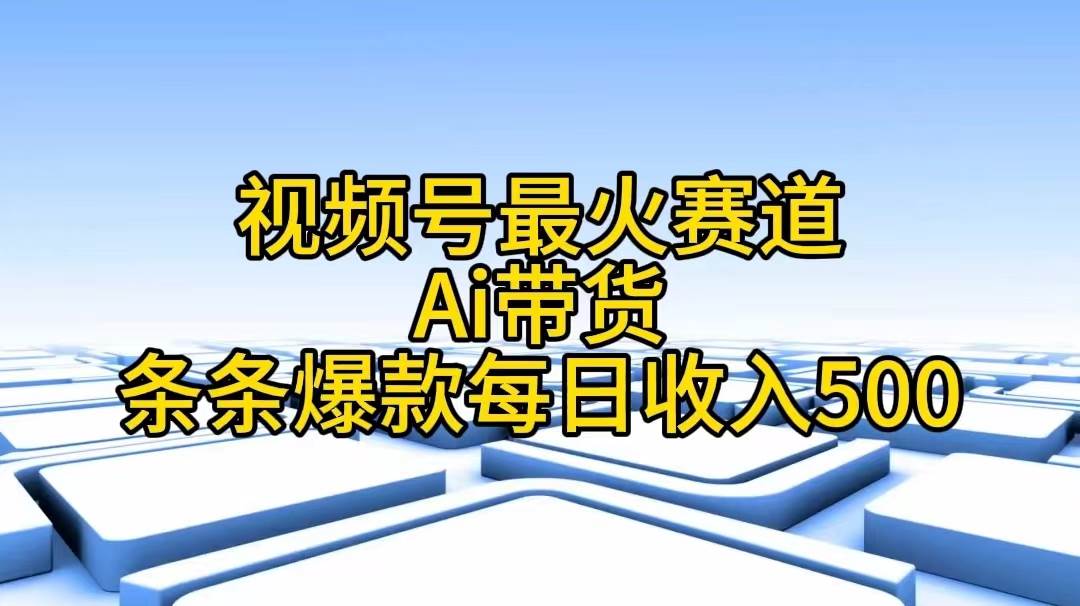 视频号最火赛道——Ai带货条条爆款每日收入500-优知网