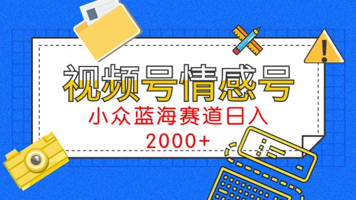 视频号情感号小众蓝海赛道，每天一小时，日入3000+-优知网