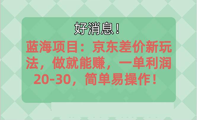 越早知道越能赚到钱的蓝海项目：京东大平台操作，一单利润20-30，简单…-优知网