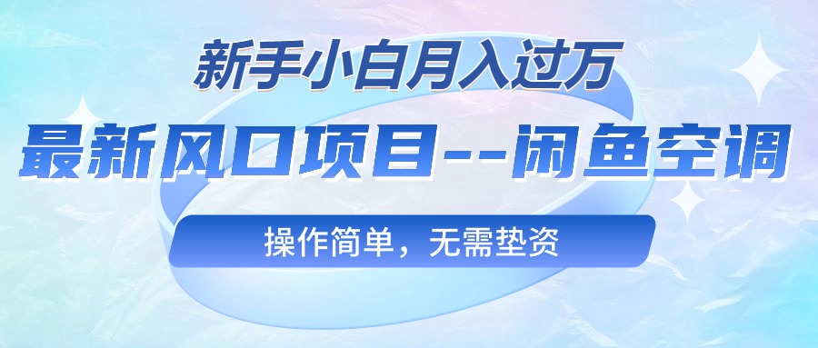 最新风口项目—闲鱼空调，新手小白月入过万，操作简单，无需垫资-优知网