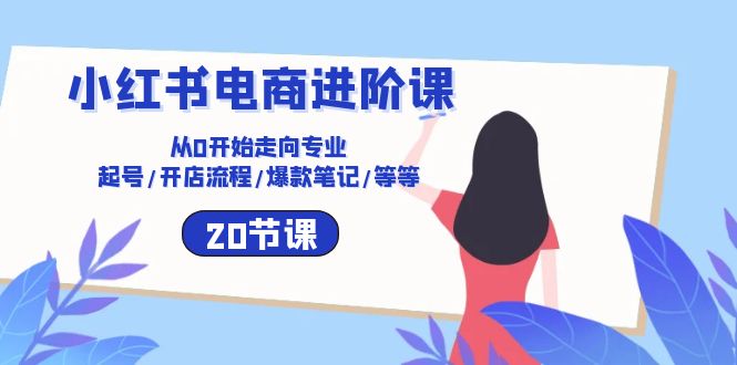 小红书电商升阶课：从0逐渐走向技术专业 养号/开店的流程/爆品手记/等-优知网