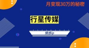 2024抖音情感ip项目单月变现30w的秘密全新蓝海赛道-优知网