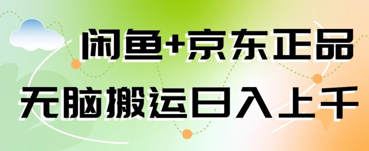 闲鱼+京东正品，无脑搬运赚差价，非常适合新手-优知网