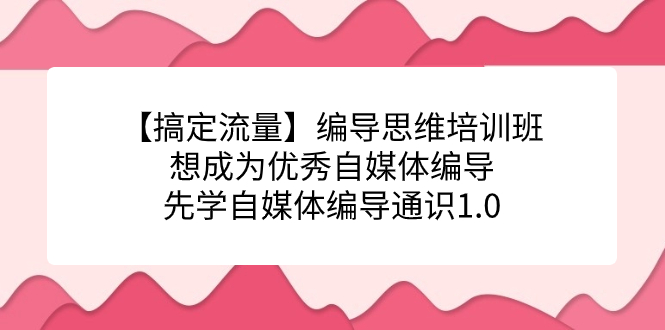 【搞定流量】编导思维培训班，想成为优秀自媒体编导先学自媒体编导通识1.0-优知网