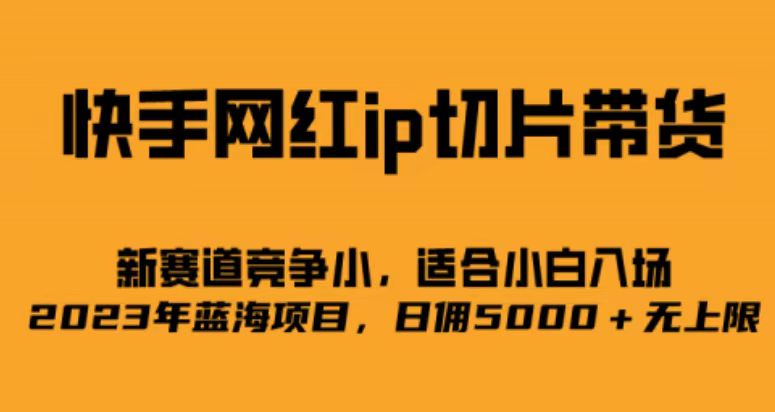 快手网红ip切片新赛道，竞争小事，适合小白 2023蓝海项目-优知网