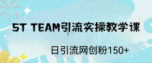 ST TEAM引流实操课，日引流网创粉100+-优知网