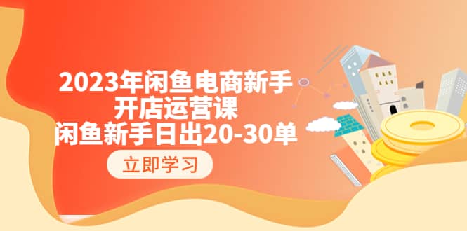 2023年闲鱼电商新手开店运营课：闲鱼新手日出20-30单（18节-实战干货）-优知网