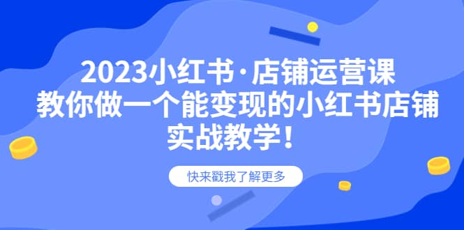 2023小红书·店铺运营课，教你做一个能变现的小红书店铺，20节-实战教学-优知网