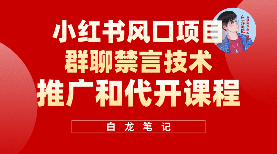 小红书风口项目日入300+，小红书群聊禁言技术代开项目，适合新手操作-优知网