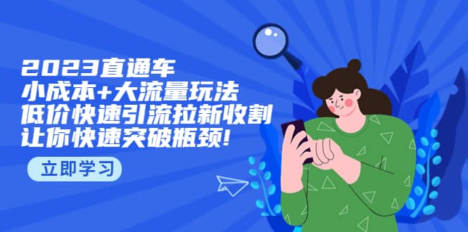 2023直通小成本+大流量玩法，低价快速引流拉新收割，让你快速突破瓶颈-优知网