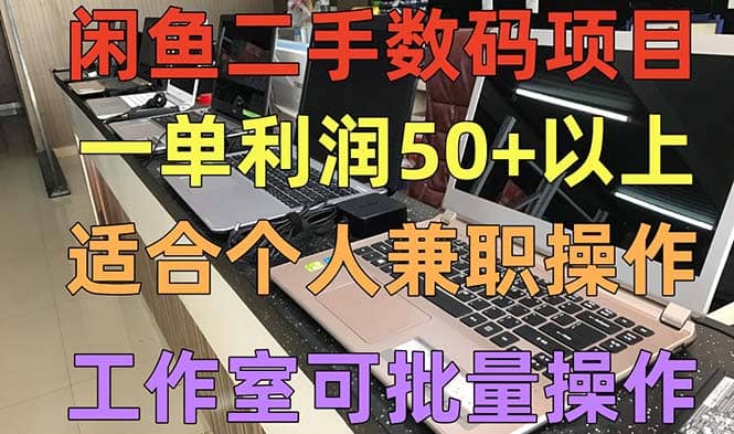 闲鱼二手数码项目，个人副业低保收入，工作室批量放大操作-优知网