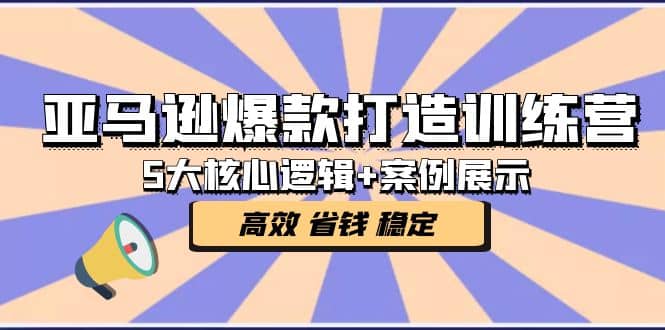 亚马逊爆款打造训练营：5大核心逻辑+案例展示 打造爆款链接 高效 省钱 稳定-优知网