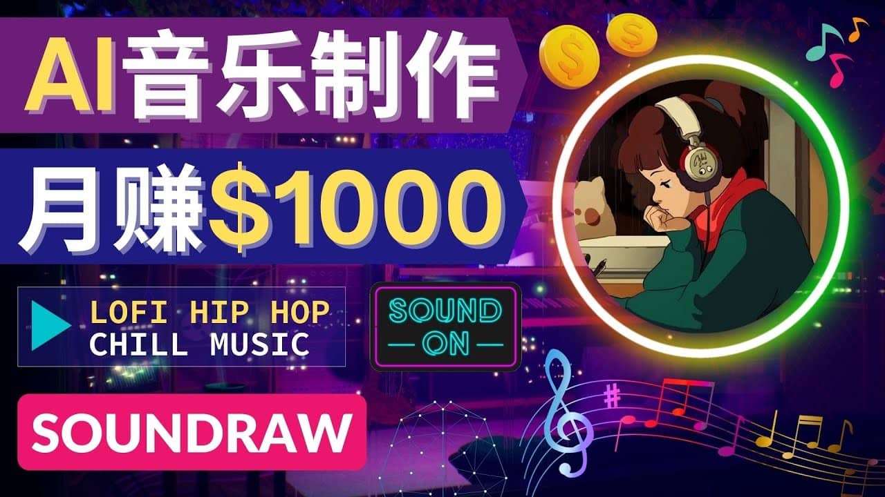 无需任何音乐基础： 使用AI软件制作Lofi Hip Hop Chill Music 月赚1000美元-优知网