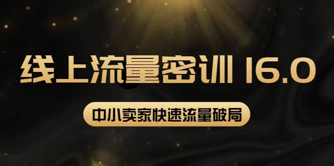 2022秋秋线上流量密训16.0：包含 暴力引流10W+中小卖家流量破局技巧 等等！-优知网