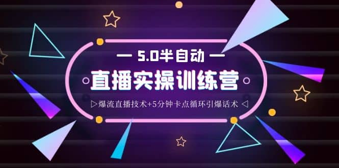 蚂蚁·5.0半自动直播2345打法，半自动爆流直播技术+5分钟卡点循环引爆话术-优知网