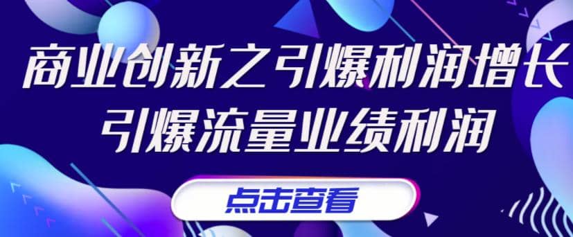 《商业创新之引爆利润增长》引爆流量业绩利润-优知网