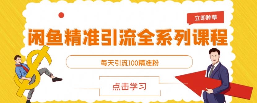 闲鱼精准引流全系列课程，每天引流100精准粉【视频课程】-优知网