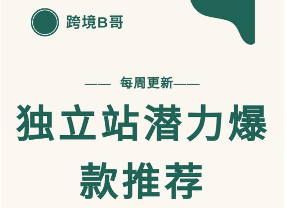 【跨境B哥】独立站潜力爆款选品推荐，测款出单率高达百分之80（每周更新）-优知网