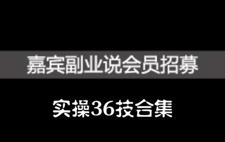 嘉宾副业说实操36技合集，价值1380元-优知网