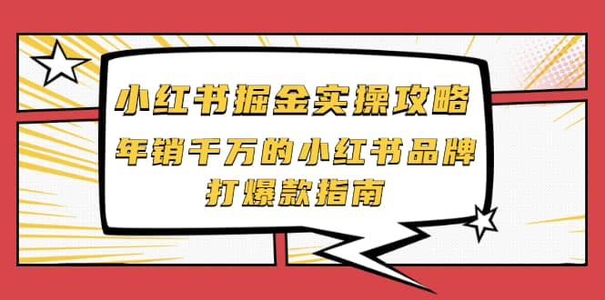 小红书掘金实操攻略，年销千万的小红书品牌打爆款指南-优知网