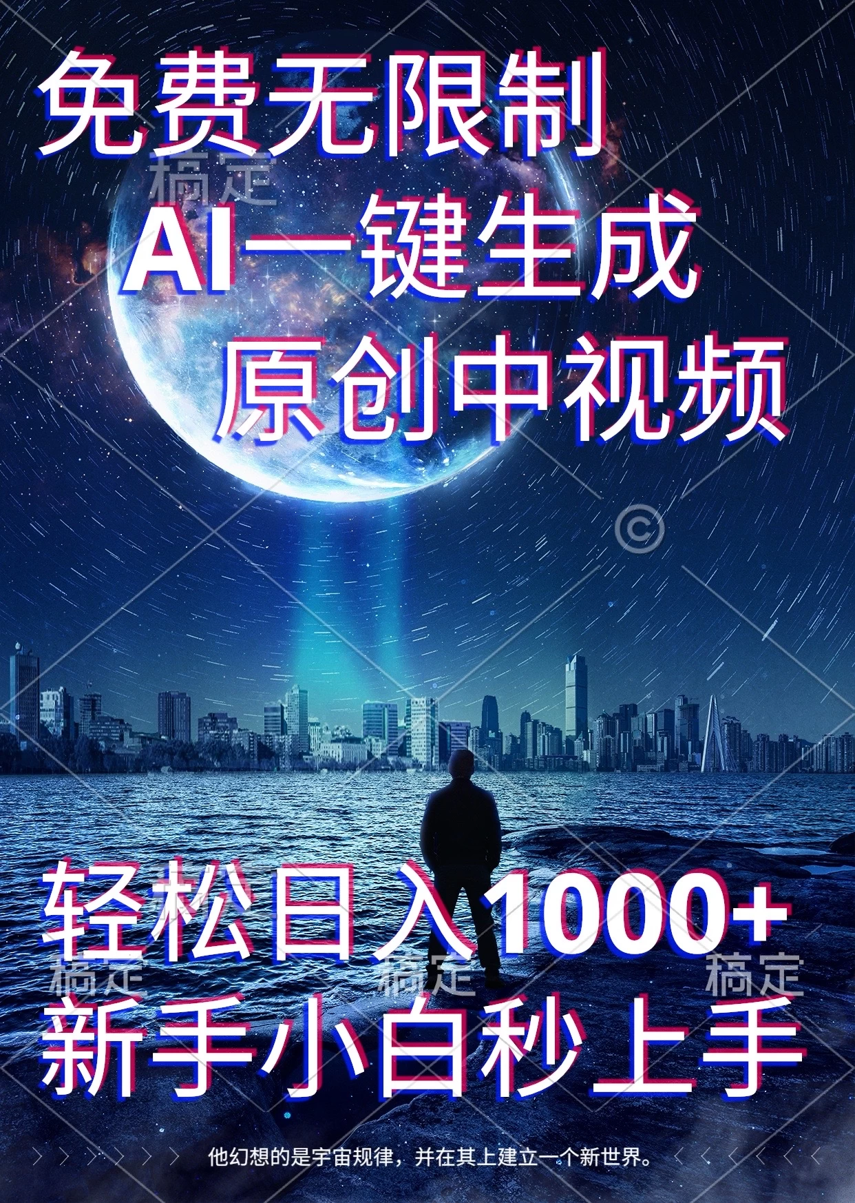 免费无限制，AI一键生成原创中视频，新手小白轻松日入1000+，超简单，可矩阵，可发全平台-优知网