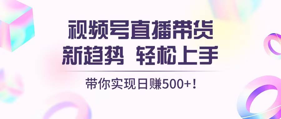 视频号直播带货新趋势，轻松上手，带你实现日赚500+-优知网