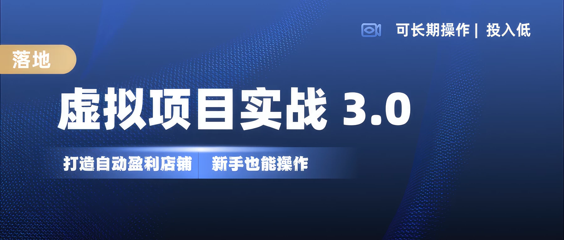 虚拟项目实操落地 3.0的，新手轻松上手，单品月入1W+-优知网