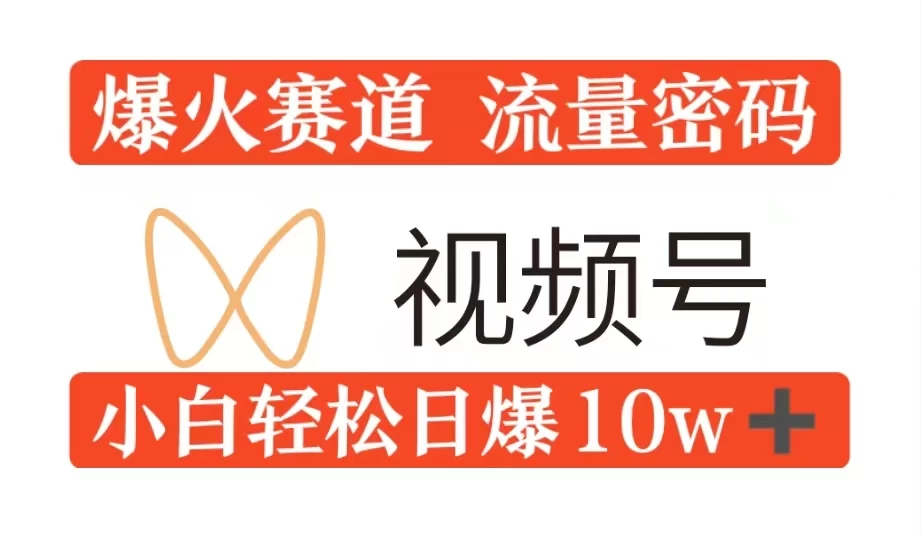 0粉在视频号爆火赛道流量密码，模式全方位，小白轻松日爆10w+流量-优知网