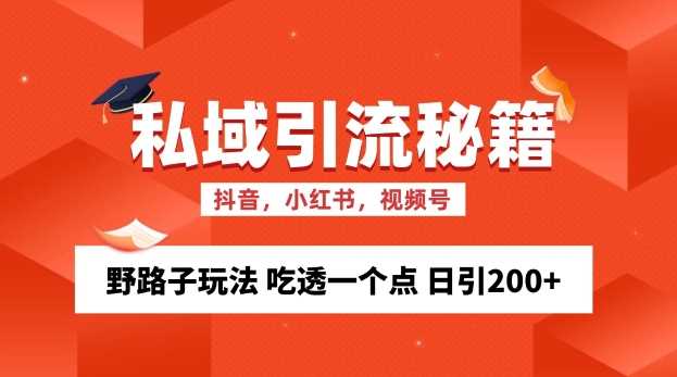 私域流量的精准化获客方法 野路子玩法 吃透一个点 日引200+ 【揭秘】-优知网