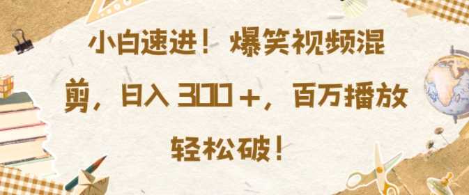 小白速进，爆笑视频混剪，日入3张，百万播放轻松破【揭秘】-优知网